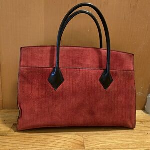 St. John Red and Black Shoulder Bag